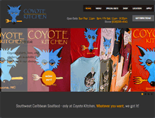 Tablet Screenshot of coyotekitchen.com